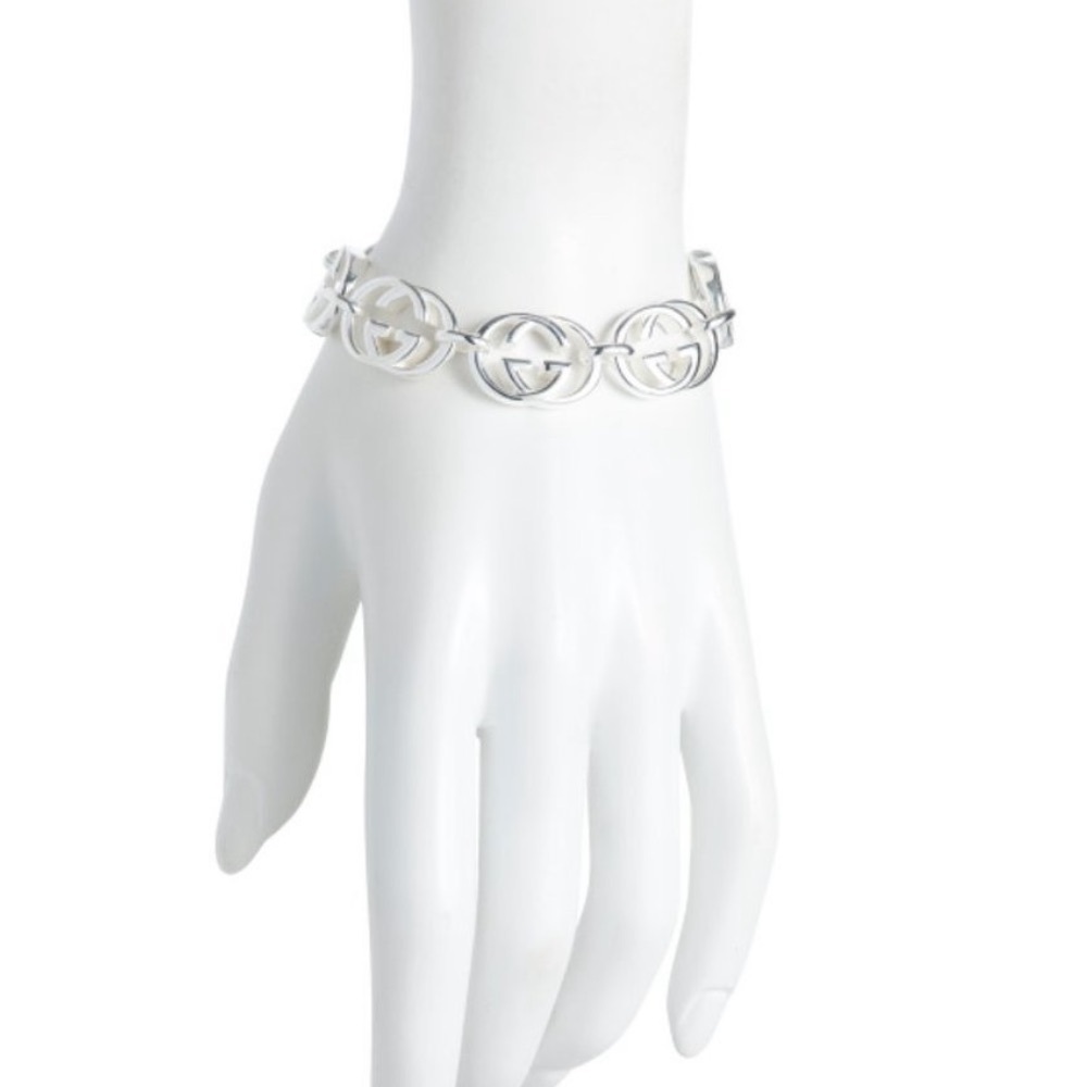NEW Gucci Sterling SilverInterlocking GG Britt Bracelet - Picture 6 of 10